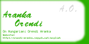 aranka orendi business card